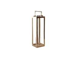 Poste de alumbrado público de aluminio con cristal dorado, 20x20x74cm ALEXANDRA HOUSE LIVING