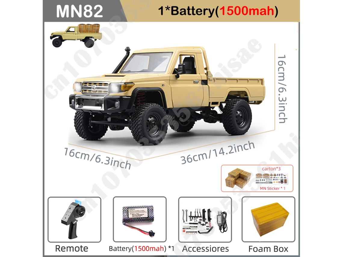 Coche RC LC79 estilo camioneta retro a escala 1/12, tracción 4x4, motor 280, 2,4 g, escala real, modelo realista para coleccionar y jugar. Aeuzwr