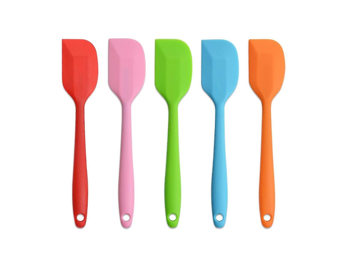 Espátulas pequeñas de silicona de 21,5 cm, resistentes al calor hasta 260 °C, flexibles e imprescindibles para cocinar y hornear (5 unidades).