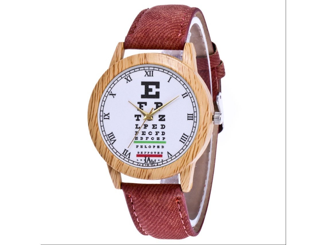 Reloj De Pulsera De Cuarzo Informal Para Mujer Vansvar De Piel Sintética Con Cierre De Aleación (rojo)