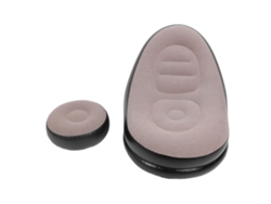 Elegante sofá inflable con otomana para sala de estar y uso exterior