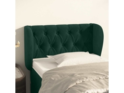 Cabecero De Cama | Panel De Cabecero De Terciopelo Verde Oscuro 83x23x78/88 Cm
