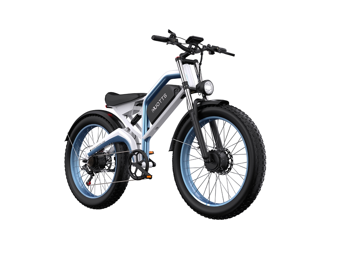 Bicicleta eléctrica Duotts N26, 26 pulgadas, 1500 W, doble motor, 48 V, batería Samsung de 20 Ah