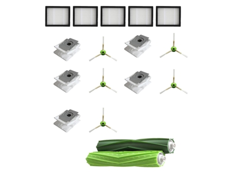 17pcs escova rolante filtro hepa escova lateral para irobot roomba i7 e5