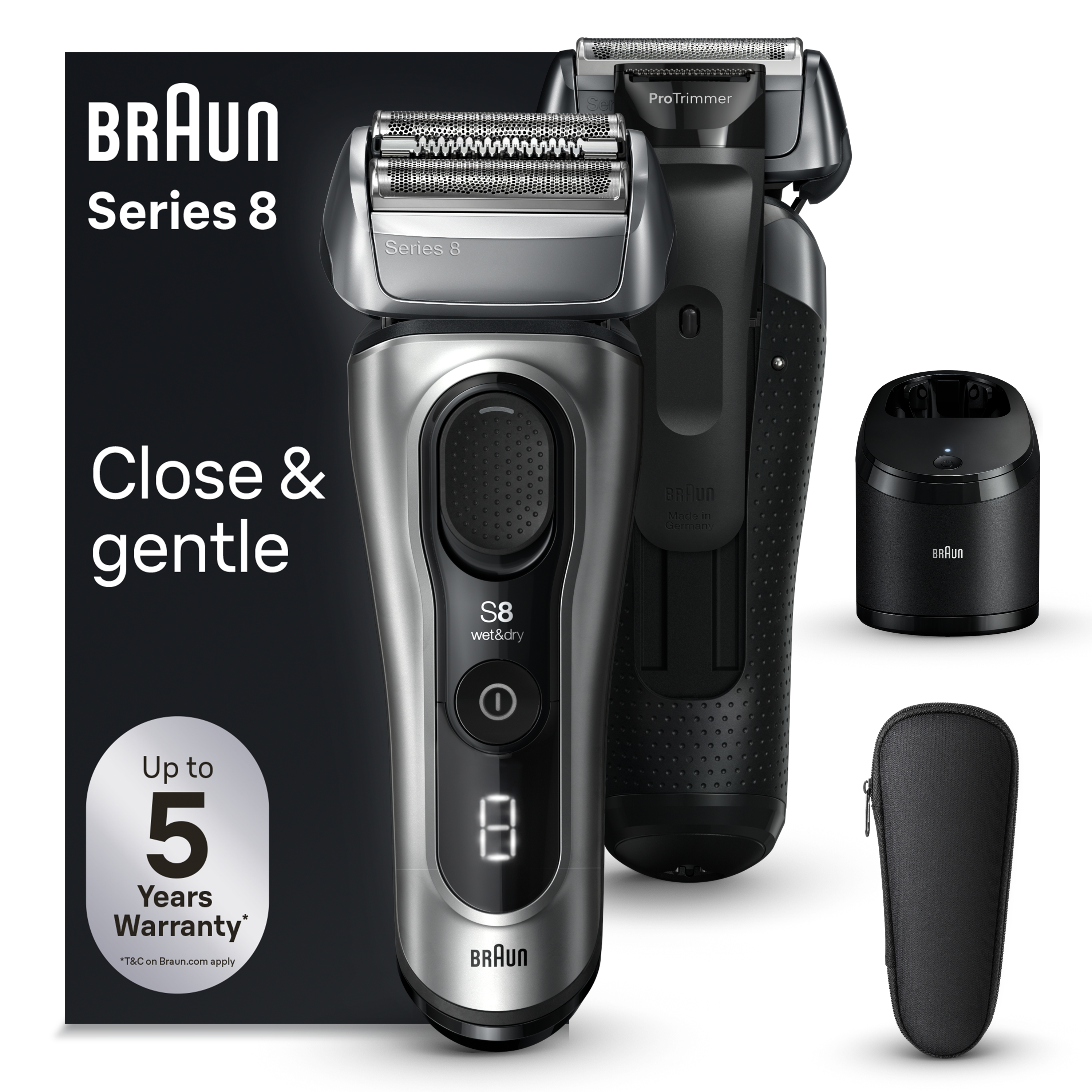 Maquina de Afeitar BRAUN Series 8 8567cc (Autonomía 60 min - Batería)