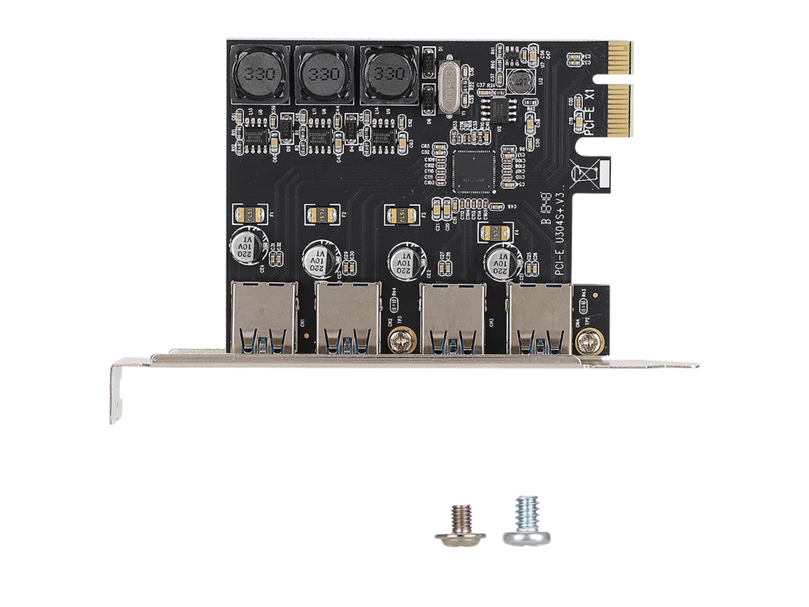 Tarjeta De Expansión Controladora Pci-e A Usb Con 4 Puertos Usb3.0 5gbps Para Windows