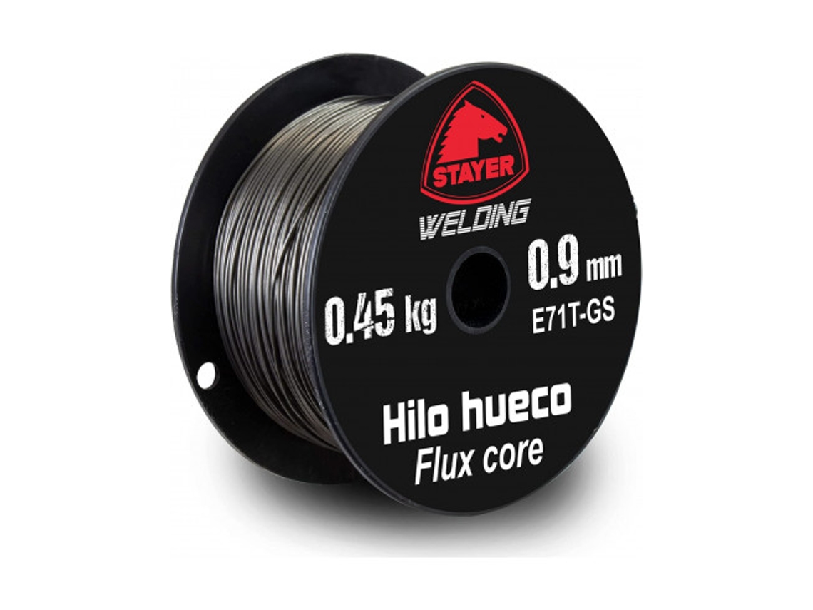 Bobina Flux Core 0.9 Mm 0,45Kg Hilo Hueco para Soldadura Mig STAYER