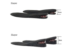 Plantilla Unisex Ajustable Para Elevar El Talón De Zapatos (3 Cm, 5 Cm, 7 Cm, 9 Cm), Color Negro.