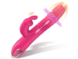 Vibrador De Masaje Telescpico A Prueba De Agua De 10 Frecuencias Para Mujeres (rosa Roja)