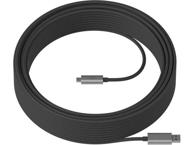 Cable LOGITECH (USB-C - 25 m - Negro)