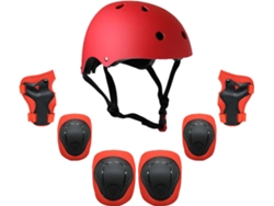 Kit de protección infantil casco rojo