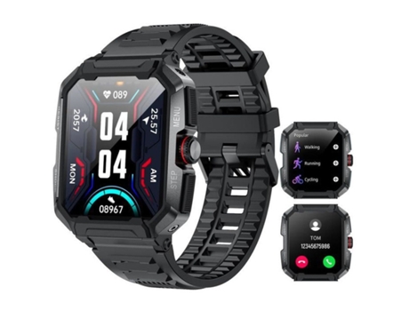 Ak47 Hd 1.85'' Pol Ip68 Reloj Inteligente Negro VEANXIN