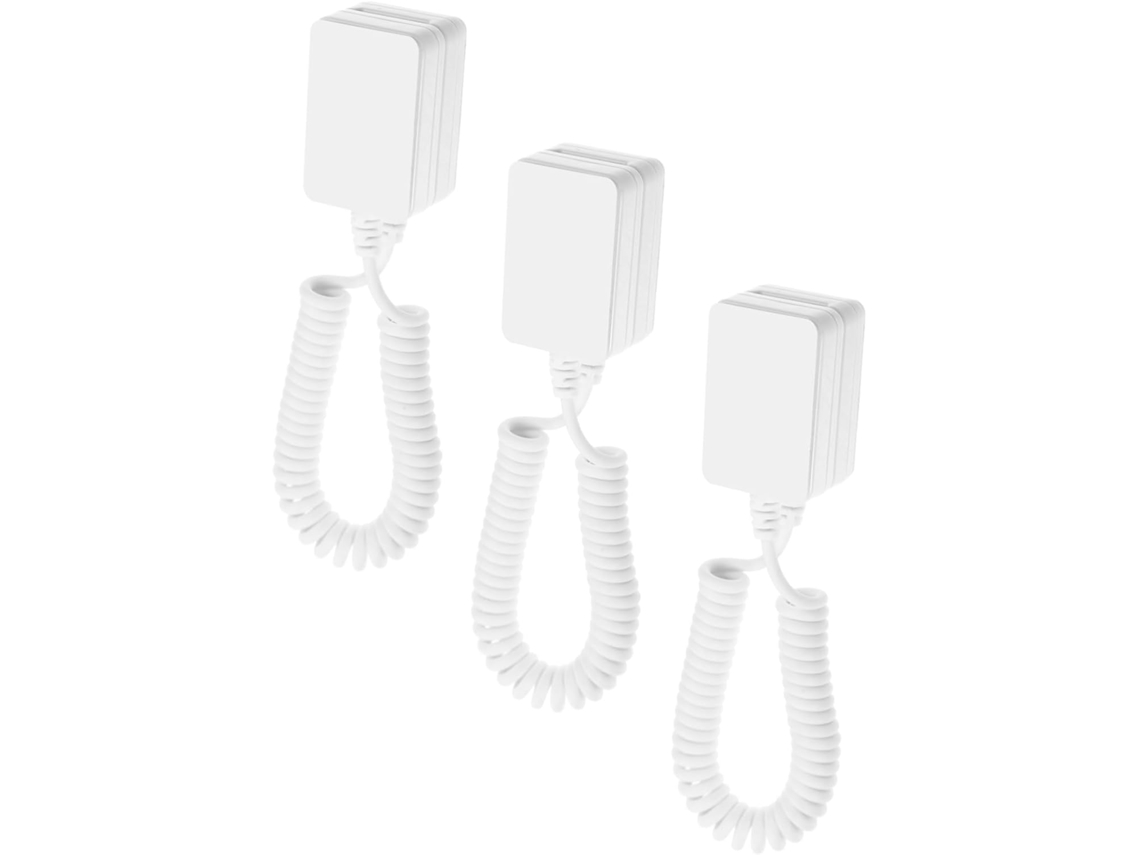 Cable Retráctil Blanco Con Práctico Gancho Adhesivo, Abs Pu, Para Control Remoto.