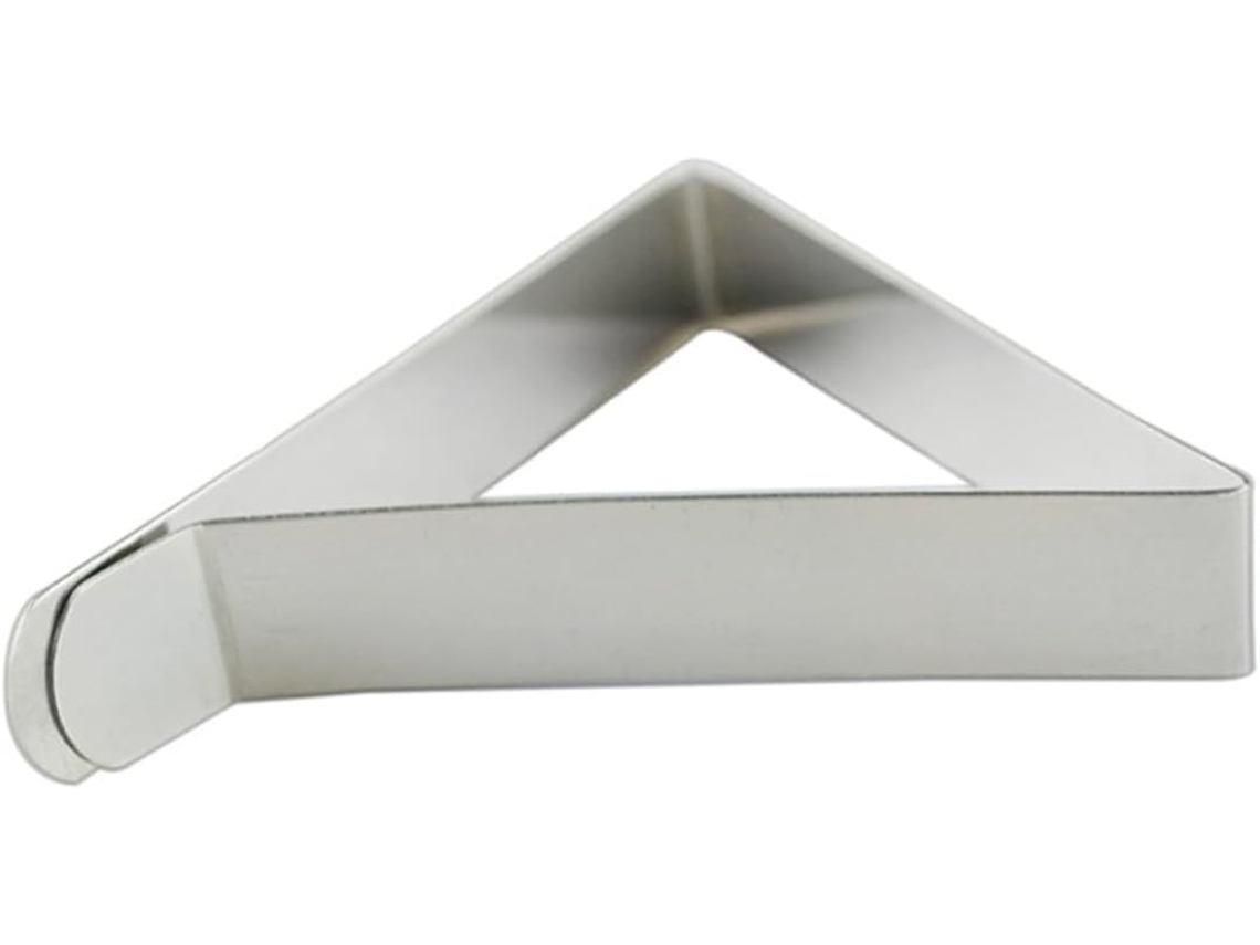 Juego De 24 Pinzas Triangulares Ajustables De Acero Inoxidable Para Sujetar Manteles.