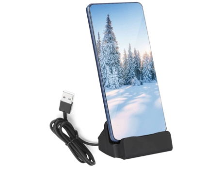 Estación de soporte de carga USB tipo C, base de soporte de acoplamiento de cargador de escritorio para teléfono móvil para Samsung, negro CHRONUS