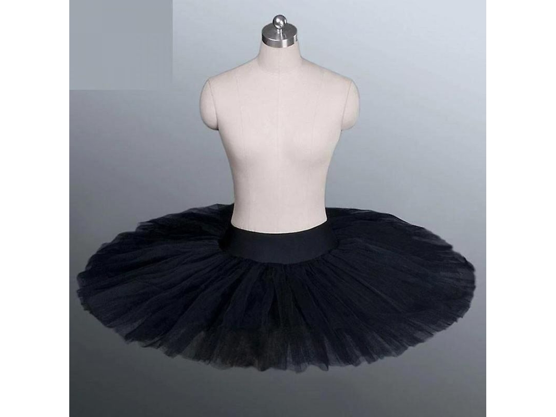 2026-tutu Profesional Platero Negro Blanco Rojo Para Mujer, Falda De Ballet Adulto Con Calzón Interior 5 Capas Tallas S-xxl Xxl Negro