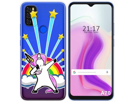 Carcasa Blackview A70 TUMUNDOSMARTPHONE Dibujos Transparente Multicolor