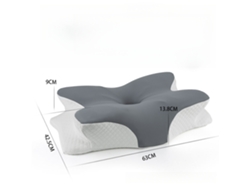 Almohada Para El Cuello Ergonómica De Espuma Viscoelástica De Seda Helada Transpirable Con Protección Para El Cuello Almohada Para Dormir Gris Cuich