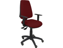 Silla de Escritorio Operativa PYC Elche S Rojo BA RP con ruedas antiarañazos (Brazos Ajustables - Tejido)