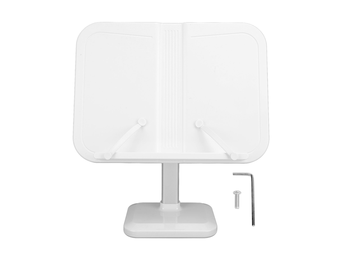 Jinwei-porta Libros Ajustable Con Clip De Páginas Ángulo Regulable Aluminio Soporte Lectura Niños Para Libros Ordenador Blanco