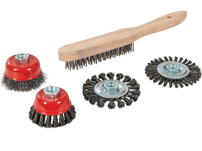Conjunto de Cepillos de Acero - 5 piezas SILVERLINE 589548