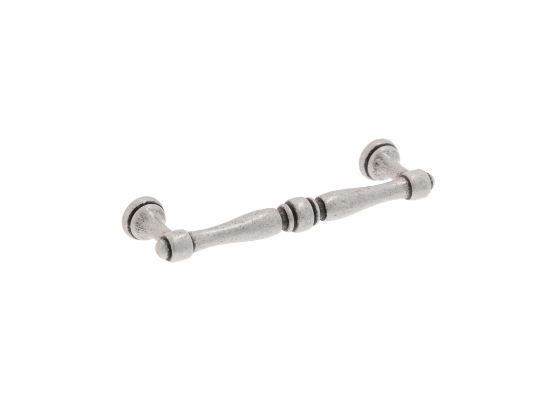 Tirador Para Mueble De Zamac Distancia Entre Ejes 96mm Color Plata Brillante Lote De 6