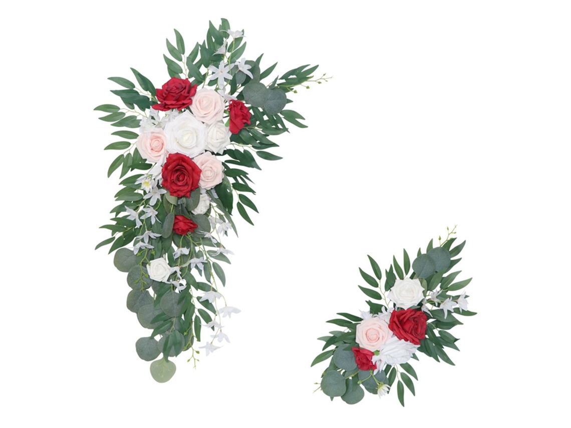 Guirnalda De Flores Artificiales Para Arco De Boda Al Aire Libre: Diseño Económico Y Duradero.
