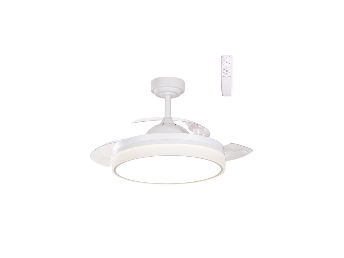 Ventilador Led Dc Vera Mini 920Mm 30W10W 3Cct Dim Blanco CRISTALRECORD