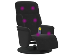 Maison Exclusive - Silla De Masajes Reclinable Negro 91 X 71 X 105 Cm Terciopelo