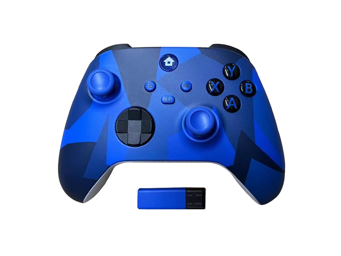 Mando inalámbrico 2.4G para Xbox One Series X/S con receptor USB, joystick compatible con Windows PC, color azul camuflaje. Aeuzwr