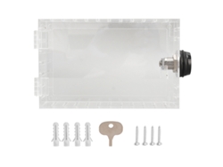 Caja de bloqueo universal para termostato, protector transparente grande para termostato de pared con cerradura codificada