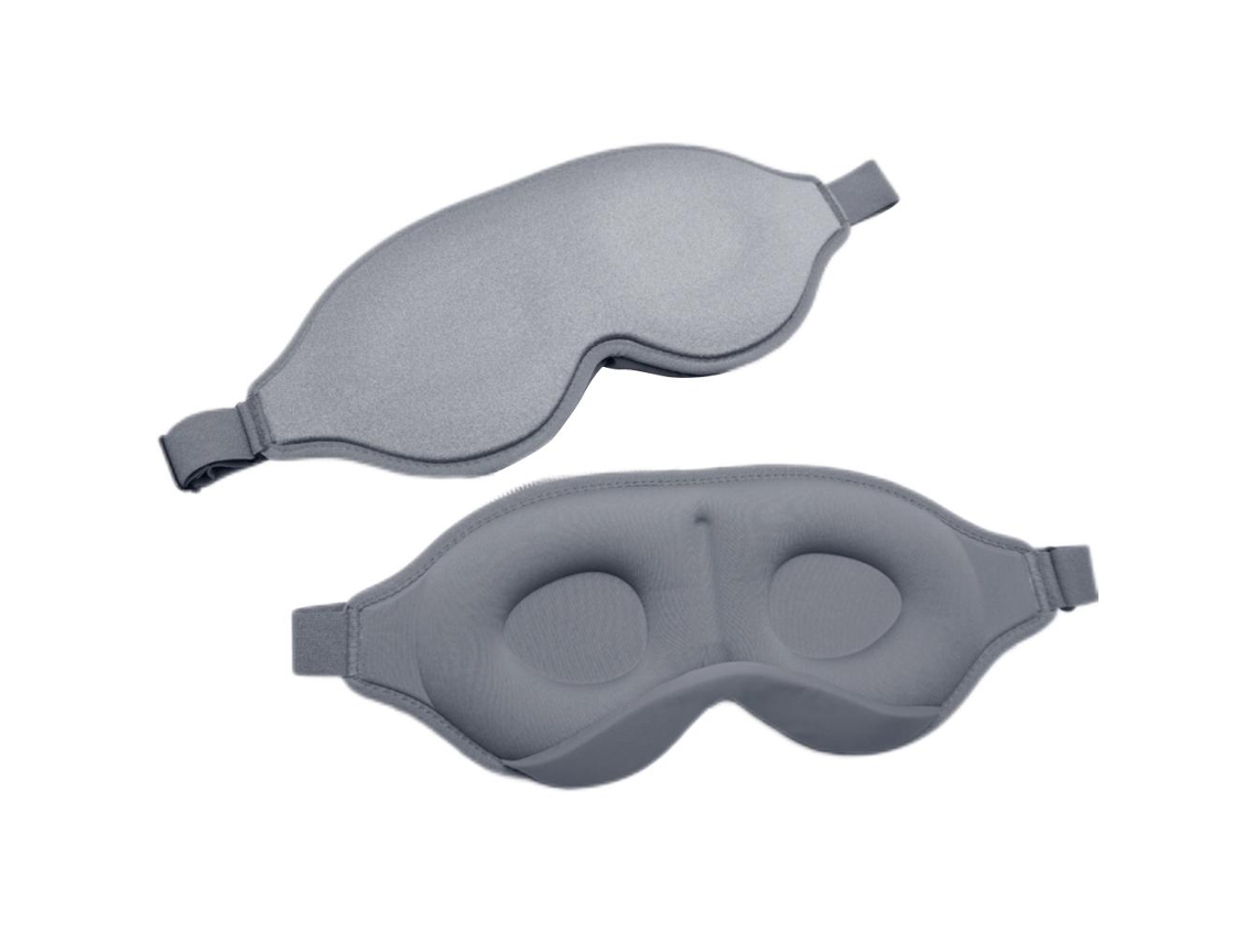 Máscara para dormir 3D con copa cóncava, suave bloqueo de luz para siestas, viajes y trabajo nocturno.