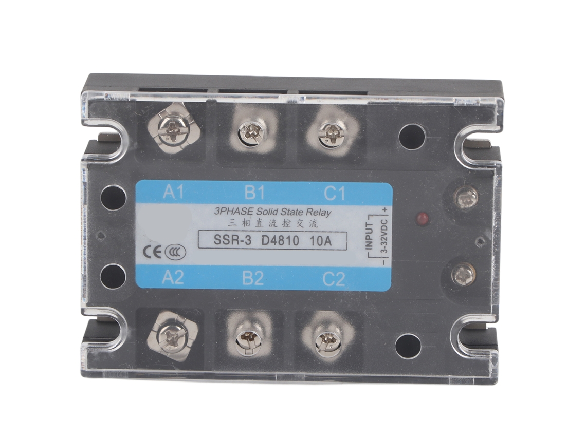 Relé De Estado Sólido Trifásico Control Dc Ac 480v 10a Ssr-3 D4810 Suministros Industriales