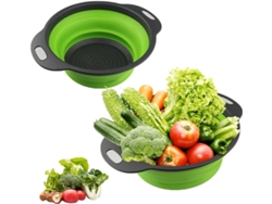 Coladores Plegables De Silicona Para Cocina (23.5 + 29 Cm)