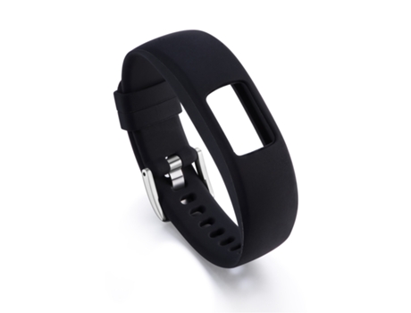 Correa de reloj inteligente de silicona integrada de colores brillantes para Garmin Vivofit 4 (negro)