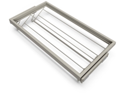 EMUCA Kit Zapatero Metálico y Estructura con Correderas de Cierre Suave para Armario - Regulable - Módulo 900Mm - Gris Piedra