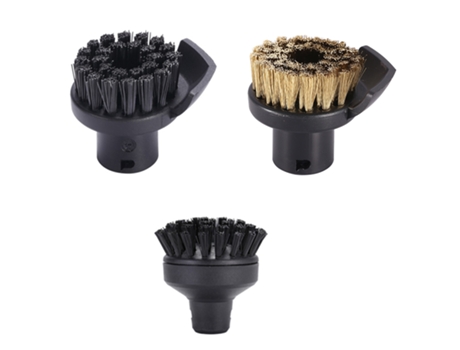 Accesorios de cepillo de repuesto para Limpiador de vapor Karcher Sc1/Sc2/Sc3/Sc4/Sc5, raspador de hendidura, cepillo redondo, 3 piezas
