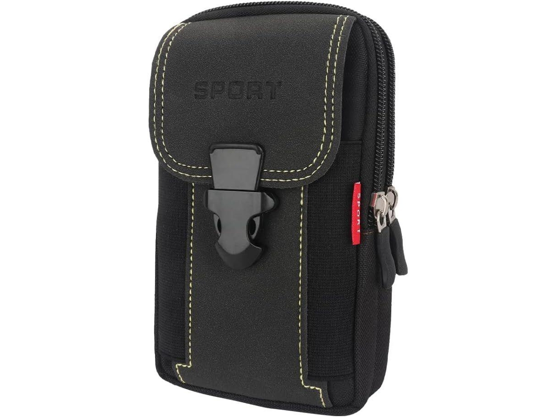 JILLIOPER Bolsa Táctica para Cinturón, Bolsa para Móvil, Funda para Smartphone, Bolsa de Nylon para Cinturón, Negro