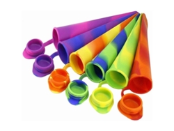 Juego de 6 moldes de silicona para helados, reutilizables, 2 en 1, sin BPA, fáciles de limpiar.