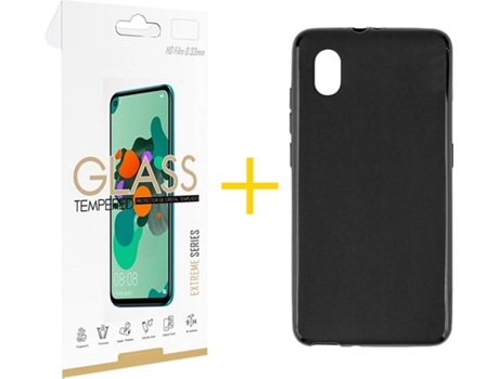 Carcasa + Protector de Pantalla para Alcatel 1B 2021 SKYHE Negro