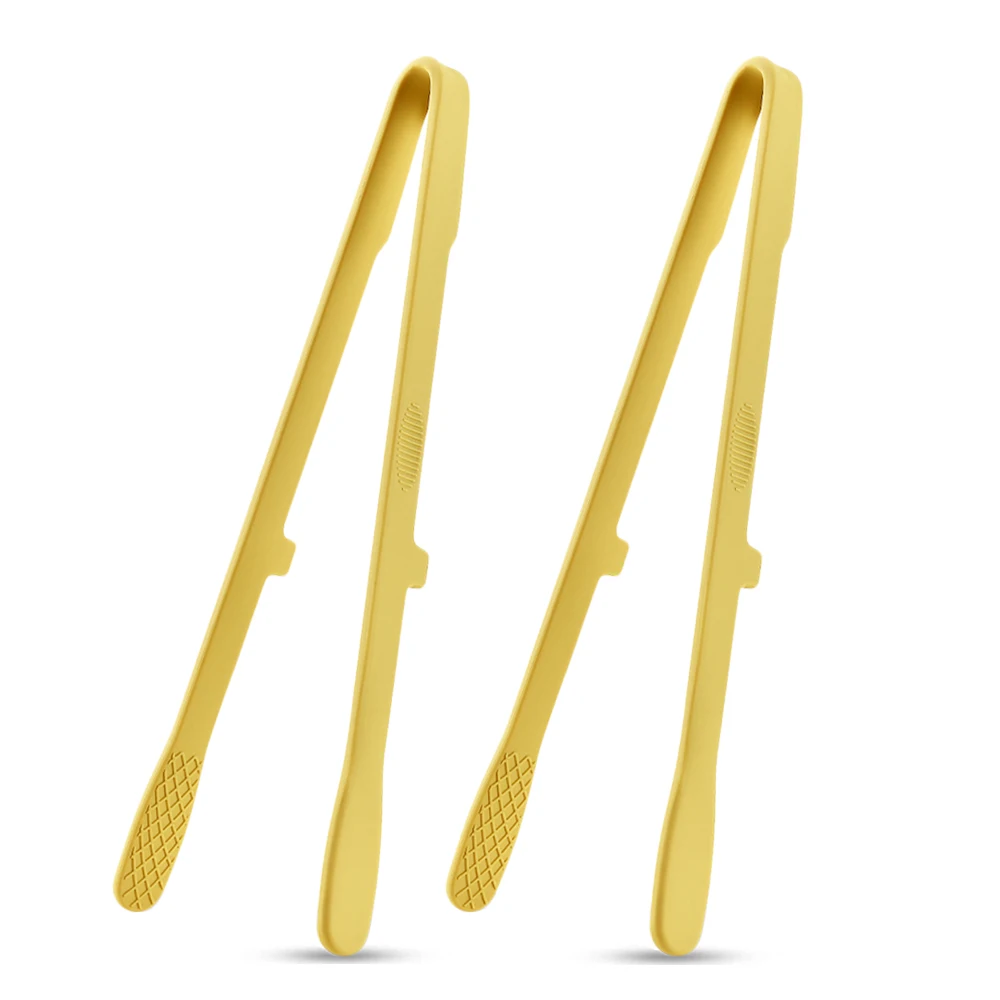 (amarillo, 2 Unidades) Pinzas De Silicona Para Barbacoa, Pinzas Antiadherentes Para Alimentos, Imprescindibles En La Cocina.