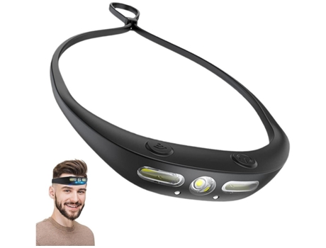 Manos libres y cómoda: Linterna frontal LED recargable con sensor de movimiento y batería de larga duración Negro BISBISOUS VIGA EUROPE