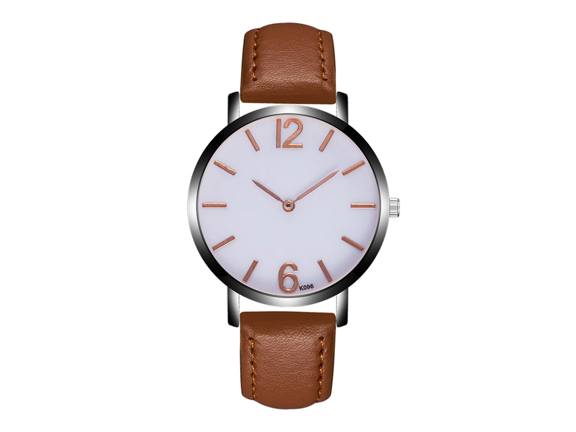 Reloj De Pulsera Unisex De Cuarzo Moda K096-h Marrón