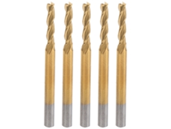 5 Piezas De Fresa De Extremo, Fresa De 3 Ranuras, Acero De Tungsteno Recubierto De Titanio, Herramienta De Fresado Cnc 3.175x2.5x12x40