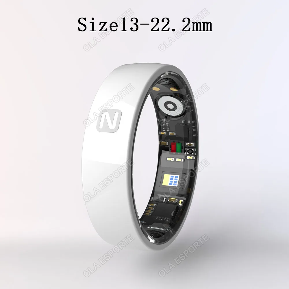 (blanco, Talla 13, Cable De Carga) Anillo Inteligente Nfc Para Control De Acceso, Multifuncional, Resistente Al Agua.