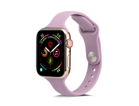 Apple Watch 5/4 40 mm y 3/2/1 38 mm Correa delgada de silicona (púrpura)