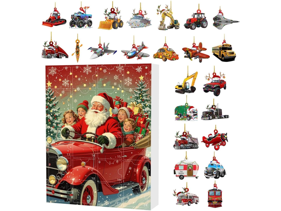 Calendario De Cuenta Regresiva: Decoración De Árbol De Navidad Acrílica 2d De 24 Días Para Adultos Y