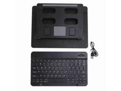 Soporte Giratorio Para Tablet Con Teclado Bluetooth, Altura Ajustable, Plegable, Multifuncional, Para Tablets Y Libros, Negro.