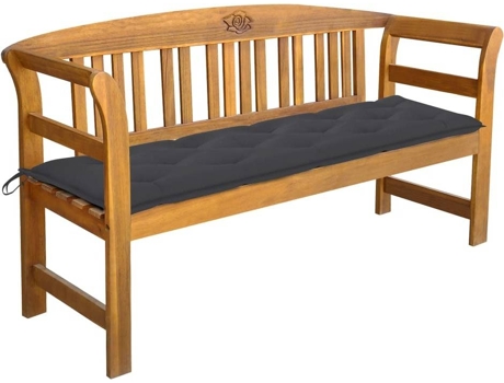 Banco de jardín VIDAXL Antracita Madera de acacia (157x45x82.5 cm)