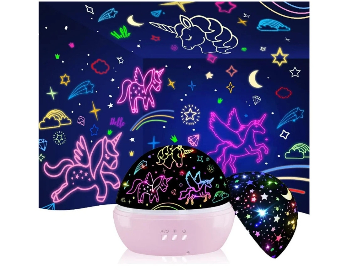 Regalo Unicornio Yizhood Proyector Estrellas 6 8 Años Rosa